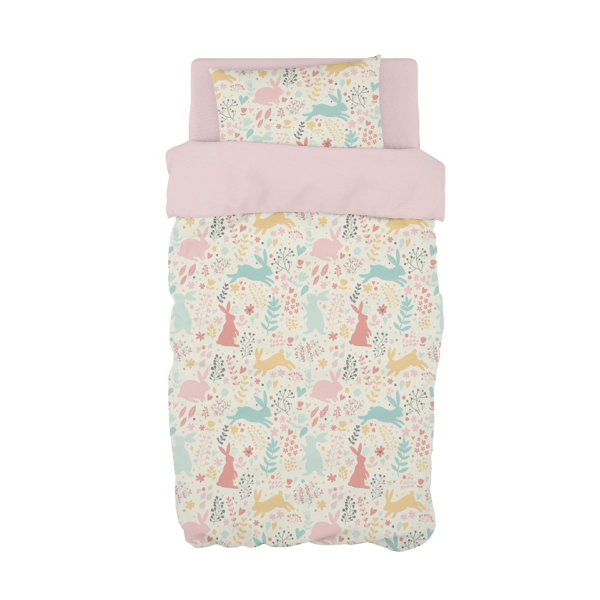 Pastel Spring Rabbits Cot Duvet Set – Studio Collection