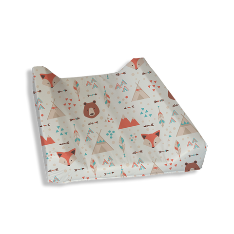 Fox and Bear Change Mat Cover