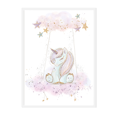 Cloudy Unicorn Print