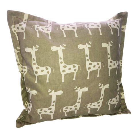 Grey With White Giraffe Scatter Cushion
