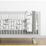 Grey Air Show Padded Cot Bumper