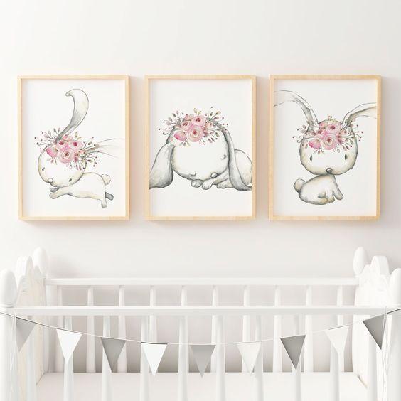 Nursery store bunny prints