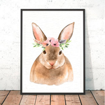 Painted Boho Rabbit Print