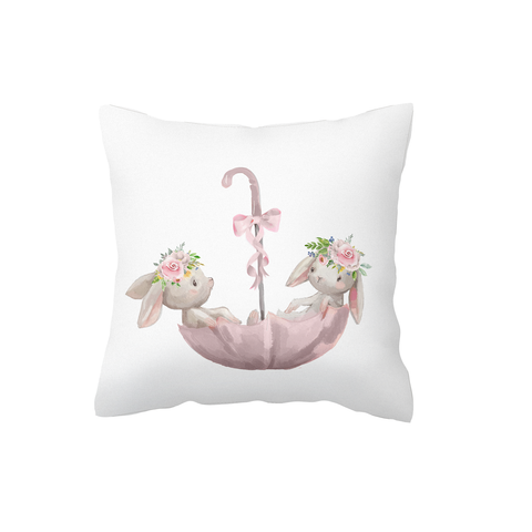 Umbrella Bunnies Scatter Cushion Cover