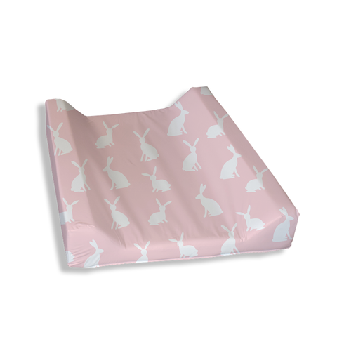 Bunny Silhouette Pink Change Mat Cover