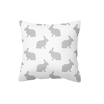 Grey on White Hop Scatter Cushion
