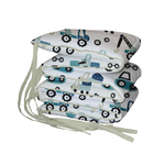 Blue Diggers and Dozers Padded Cot Bumper