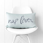 Nap Lover Slogan Cushion
