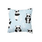 Blue Playful Panda Scatter Cushion Cover