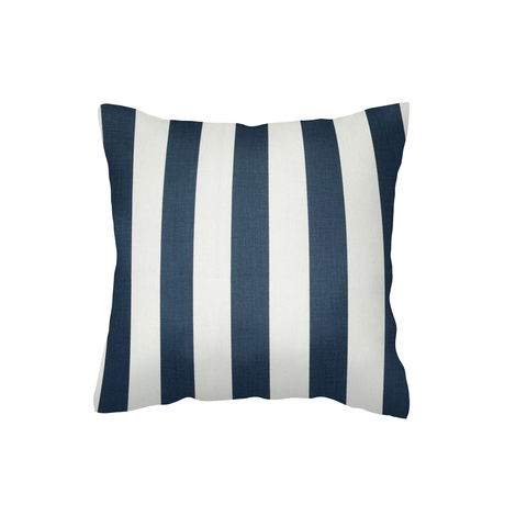 Navy Canopy Stripe Scatter Cushion Cover